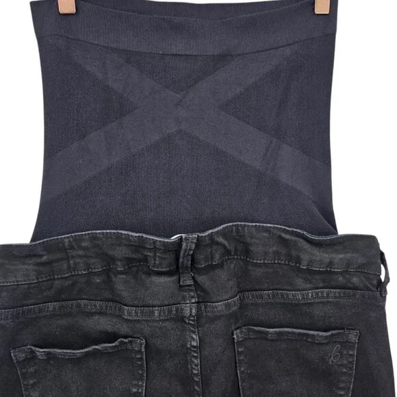 Blanqi Womens‎ 8 Denim Maternity Support Black Skinny Jeans - Picture 5 of 16